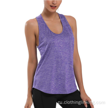 Ama-T-Shirts ama-Workout Open Back Back for Women